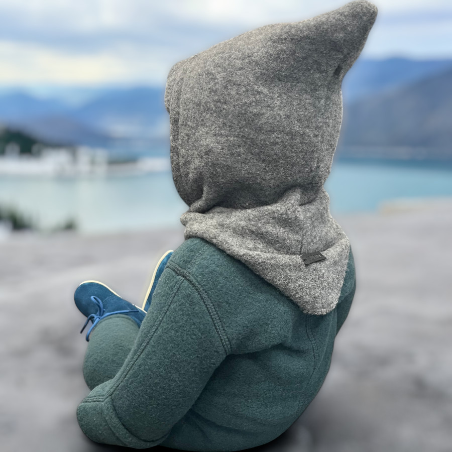 Warme Schlupfmütze mit Schirm PurePure
